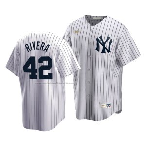 Camiseta Beisbol Hombre New York Yankees Mariano Rivera Cooperstown Collection Primera Blanco