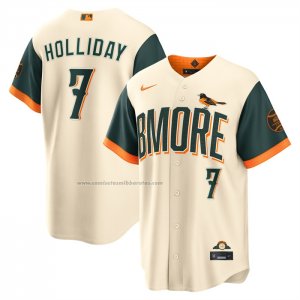 Camiseta Beisbol Hombre Baltimore Orioles Jackson Holliday City Connect 2026 Stadium Crema