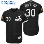 Camiseta Beisbol Hombre Chicago White Sox 30 David Robertson Negro 2017 Entrenamiento de Primavera Cool Base Jugador