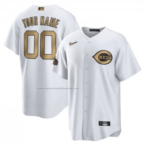 Camiseta Beisbol Hombre Cincinnati Reds Personalizada 2022 All Star Replica Blanco