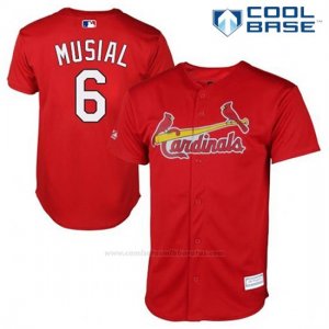 Camiseta Beisbol Hombre St. Louis Cardinals Stan Musial 6 Rojo Cool Base