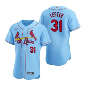 Camiseta Beisbol Hombre St. Louis Cardinals Jon Lester Autentico Alterno Azul