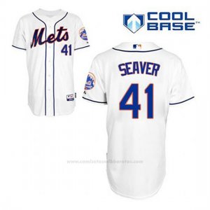 Camiseta Beisbol Hombre New York Mets Tom Seaver 41 Blanco Alterno Cool Base