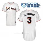 Camiseta Beisbol Hombre Miami Marlins Adeiny Hechavarria 3 Blanco 1ª Cool Base