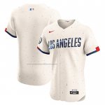 Camiseta Beisbol Hombre Los Angeles Dodgers Elite Blanco