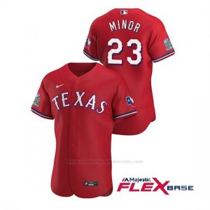 Camiseta Beisbol Hombre Texas Rangers Mike Minor Autentico 2020 Alternato Rojo