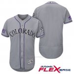 Camiseta Beisbol Hombre Colorado Rockies Gris 25th Season Flex Base