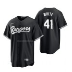 Camiseta Beisbol Hombre Texas Rangers Eli White Replica 2021 Negro