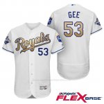 Camiseta Beisbol Hombre Kansas City Royals Campeones 53 Dillon Gee Flex Base Oros