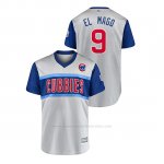 Camiseta Beisbol Hombre Chicago Cubs Javier Baez 2019 Little League Classic El Mago Replica Gris