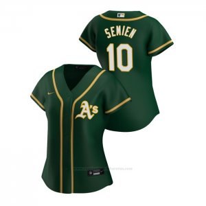 Camiseta Beisbol Mujer Oakland Athletics Marcus Semien 2020 Replica Alterno Verde2