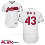 Camiseta Beisbol Hombre Cleveland Indians Josh Tomlin Blanco 1ª Flex Base