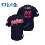 Camiseta Beisbol Hombre Cleveland Indians Corey Kluber Cool Base Entrenamiento de Primavera 2019 Azul
