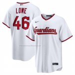 Camiseta Beisbol Hombre Cleveland Guardians Nathaniel Lowe Primera Replica Blanco Camiseta Beisbol Hombre Cleveland Guardians Nathaniel Lowe Primera Replica Blanco