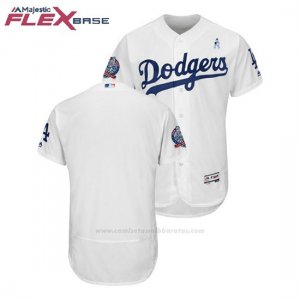 Camiseta Beisbol Hombre Los Angeles Los Angeles Dodgers Blanco 2018 Dia del Padre Flex Base