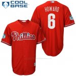 Camiseta Beisbol Hombre Philadelphia Phillies Ryan Howard Scarlet 2017 Entrenamiento de Primavera Cool Base Jugador