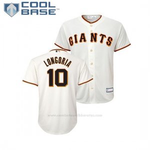Camiseta Beisbol Nino San Francisco Giants Evan Longoria Cool Base 1ª Replica Crema