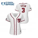 Camiseta Beisbol Mujer Washington Nationals Michael A. Taylor 2019 Postseason Cool Base Blanco