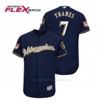 Camiseta Beisbol Hombre Milwaukee Brewers Eric Thames Flex Base Entrenamiento de Primavera 2019 Azul