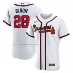 Camiseta Beisbol Hombre Atlanta Braves Matt Olson Primera Autentico Blanco