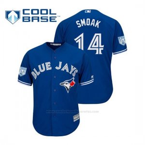 Camiseta Beisbol Hombre Toronto Blue Jays Justin Smoak Cool Base Entrenamiento de Primavera 2019 Azul