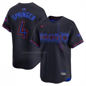 Camiseta Beisbol Hombre Toronto Blue Jays George Springer City Connect Limited Azul