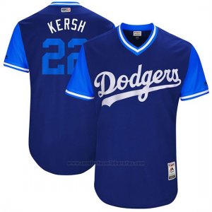 Camiseta Beisbol Hombre Los Angeles Dodgers 2017 Little League World Series Clayton Kershaw Azul