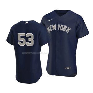 Camiseta Beisbol Hombre New York Yankees Zack Britton Autentico Alterno Azul