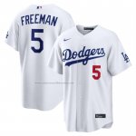 Camiseta Beisbol Hombre Los Angeles Dodgers Freddie Freeman Primera Stadium Blanco Camiseta Beisbol Hombre Los Angeles Dodgers Freddie Freeman Primera Stadium Blanco