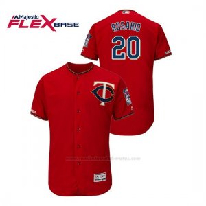 Camiseta Beisbol Hombre Minnesota Twins Eddie Rosario 150th Aniversario Patch Autentico Flex Base Rojo