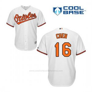 Camiseta Beisbol Hombre Baltimore Orioles 16 Wei Yin Chen Blanco 1ª Cool Base