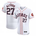 Camiseta Beisbol Hombre Houston Astros Jose Altuve Primera Primera Elite Blanco