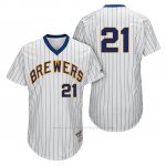 Camiseta Beisbol Hombre Milwaukee Brewers Travis Shaw Blanco 1982 Turn Back The Clock