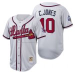 Camiseta Beisbol Hombre Atlanta Braves Chipper Jones Cooperstown Collection Autentico Blanco