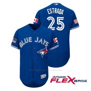 Camiseta Beisbol Hombre Toronto Blue Jays Marco Estrada 2018 Stars & Stripes Flex Base Royal