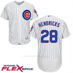 Camiseta Beisbol Hombre Chicago Cubs 28 Kyle Hendricks Blanco Flex Base
