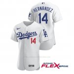 Camiseta Beisbol Hombre Los Angeles Dodgers Enrique Hernandez Autentico Nike Blanco