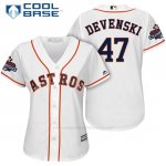 Camiseta Beisbol Mujer Houston Astros 2017 World Series Campeones Chris Devenski Blanco Cool Base