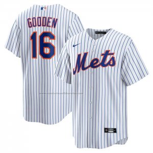 Camiseta Beisbol Hombre New York Mets Dwight Gooden Retired Primera Replica Blanco