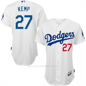 Camiseta Beisbol Hombre Los Angeles Dodgers Blanco Matt Kempplayer Autentico