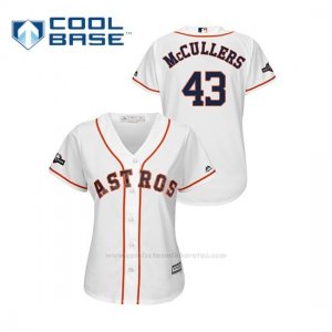 Camiseta Beisbol Mujer Houston Astros Lance Mccullers 2019 Postseason Cool Base Blanco