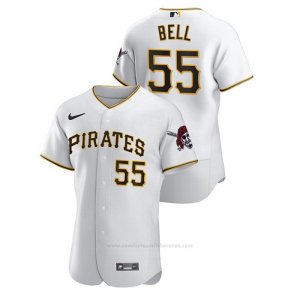 Camiseta Beisbol Hombre Pittsburgh Pirates Josh Bell Authentic Blanco