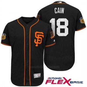 Camiseta Beisbol Hombre San Francisco Giants Matt Cain San Francisco Negro 2017 Entrenamiento de Primavera Flex Base Jugador