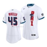 Camiseta Beisbol Hombre Philadelphia Phillies Zack Wheeler 2021 All Star Autentico Blanco