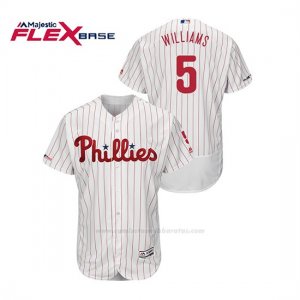 Camiseta Beisbol Hombre Philadelphia Phillies Nick Williams 150th Aniversario Patch Flex Base Blanco