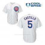 Camiseta Beisbol Hombre Chicago Cubs 5 Welington Castillo Blanco 1ª Cool Base