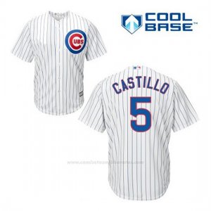 Camiseta Beisbol Hombre Chicago Cubs 5 Welington Castillo Blanco 1ª Cool Base