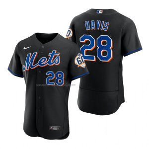 Camiseta Beisbol Hombre New York Mets J.d. Davis Alterno Autentico Negro