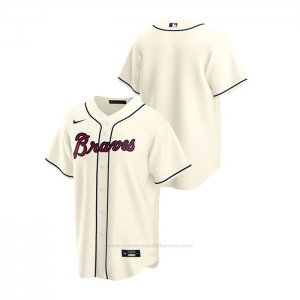 Camiseta Beisbol Hombre Atlanta Braves Replica 2020 Alterno Crema