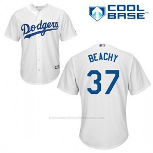 Camiseta Beisbol Hombre Los Angeles Dodgers Brandon Beachy 37 Blanco 1ª Cool Base